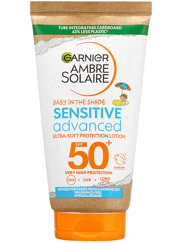 Ochranné opalovací mléko pro děti s SPF50+.