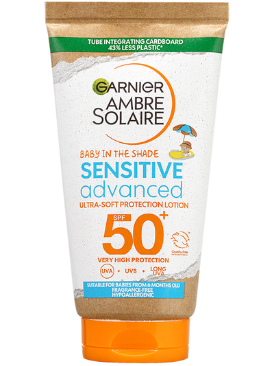 Ochranné opalovací mléko pro děti s SPF50+.