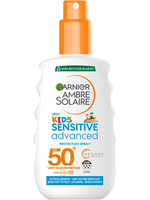 Ambre Solaire Ochranný sprej proti UV záření s velmi vysokou ochranou SPF50+ pro citlivou dětskou pokožku, 150 ml