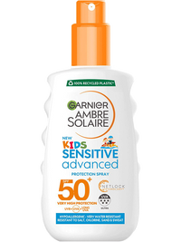 Ambre Solaire Ochranný sprej proti UV záření s velmi vysokou ochranou SPF50+ pro citlivou dětskou pokožku, 150 ml