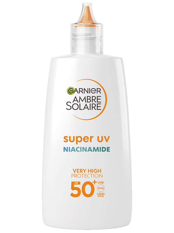 Ambre Solaire Super UV denní fluid proti nedokonalostem s Niacinamidem a SPF 50+