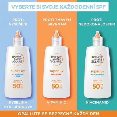 Ambre Solaire Super UV denní fluid proti nedokonalostem s Niacinamidem a SPF 50+ - 12