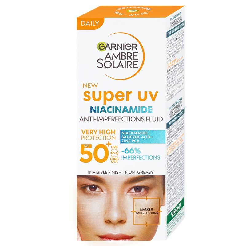 Ambre Solaire Super UV denní fluid proti nedokonalostem s Niacinamidem a SPF 50+ - 3