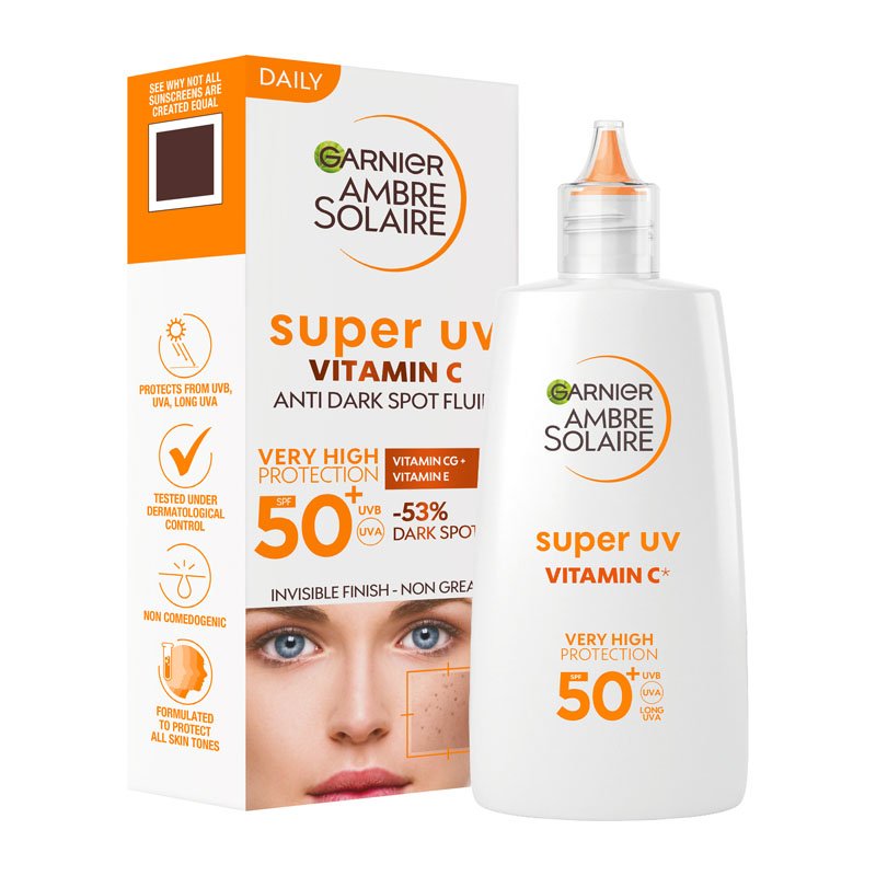Super UV denní fluid proti tmavým skvrnám s Vitaminem C a SPF 50+ - 2